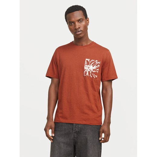 Jack&Jones T-Shirt Split 12272995 Brązowy Regular Fit ze sklepu MODIVO w kategorii T-shirty męskie - zdjęcie 182743665