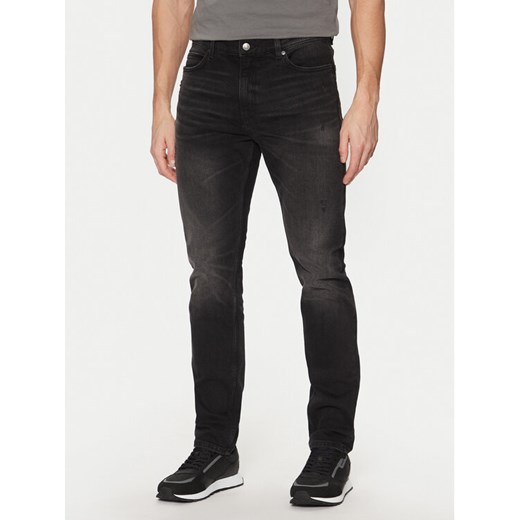 HUGO Jeansy 50530597 Czarny Slim Fit ze sklepu MODIVO w kategorii Jeansy męskie - zdjęcie 182743705