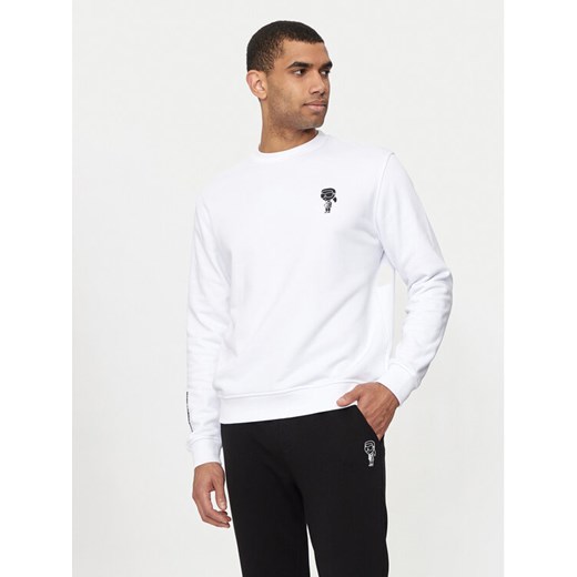 KARL LAGERFELD Bluza 705400 543910 Biały Relaxed Fit ze sklepu MODIVO w kategorii Bluzy męskie - zdjęcie 182743708