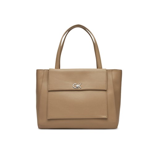 Calvin Klein Torebka Ck Medium Shopper K60K612811 Beżowy ze sklepu MODIVO w kategorii Torby Shopper bag - zdjęcie 182743767