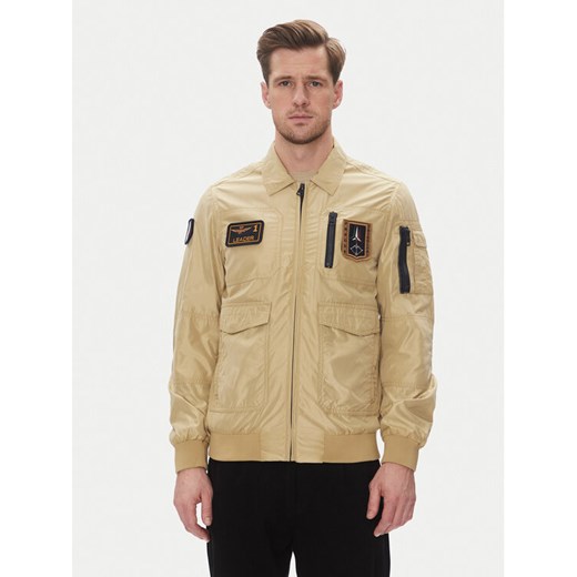 Aeronautica Militare Kurtka przejściowa 251AB2071CT3081 Beżowy Regular Fit ze sklepu MODIVO w kategorii Kurtki męskie - zdjęcie 182743775
