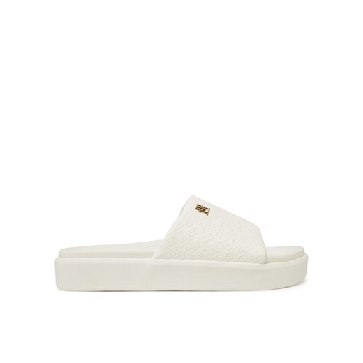 Tommy Hilfiger Klapki Platform Monogram Poolslide FW0FW08526 Biały ze sklepu MODIVO w kategorii Klapki damskie - zdjęcie 182743868