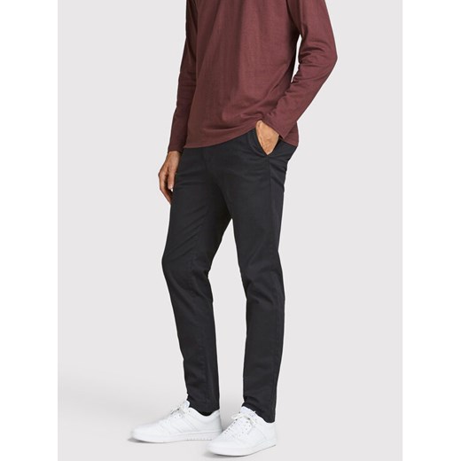 Jack&Jones Chinosy Marco 12150158 Czarny Slim Fit ze sklepu MODIVO w kategorii Spodnie męskie - zdjęcie 182743905