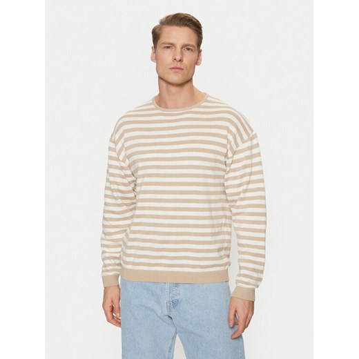 Jack&Jones Sweter Calvin 12269031 Beżowy Relaxed Fit ze sklepu MODIVO w kategorii Swetry męskie - zdjęcie 182743946