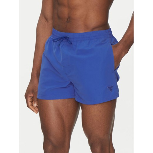 Guess Szorty kąpielowe F4GT00 WG282 Niebieski Regular Fit ze sklepu MODIVO w kategorii Kąpielówki - zdjęcie 182743967