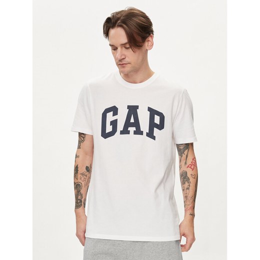 Gap T-Shirt 856659-03 Biały Regular Fit ze sklepu MODIVO w kategorii T-shirty męskie - zdjęcie 182744206
