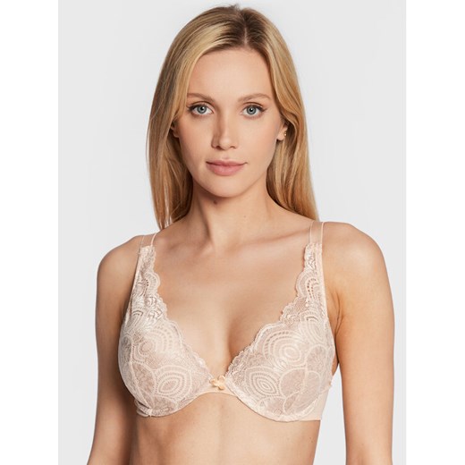 Wonderbra Biustonosz push-up WB000BHP Beżowy ze sklepu MODIVO w kategorii Biustonosze - zdjęcie 182744249