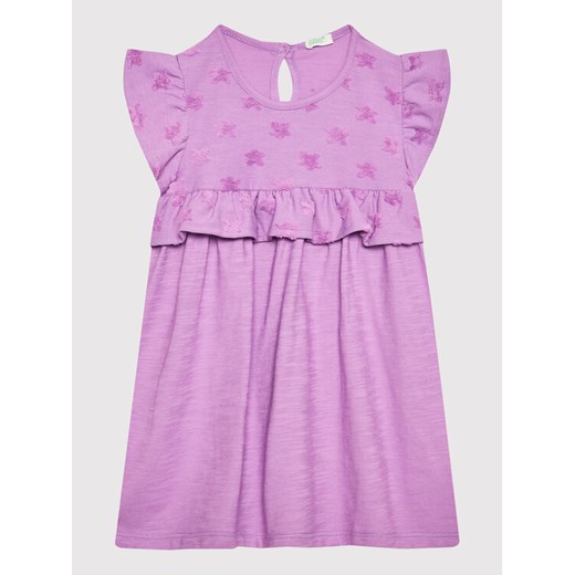United Colors Of Benetton Sukienka codzienna 31KAAV001 Fioletowy Regular Fit ze sklepu MODIVO w kategorii Sukienki niemowlęce - zdjęcie 182744265