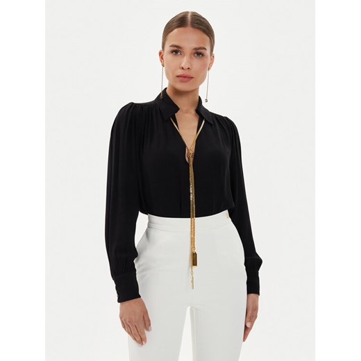 Elisabetta Franchi Bluzka CA-093-46E2-V420 Czarny Standard Fit ze sklepu MODIVO w kategorii Bluzki damskie - zdjęcie 182744279