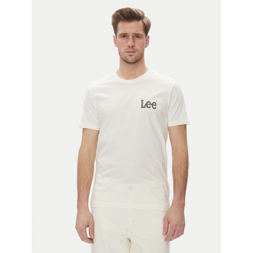 Lee T-Shirt Medium Wobbly 112364535 Biały Regular Fit ze sklepu MODIVO w kategorii T-shirty męskie - zdjęcie 182744318