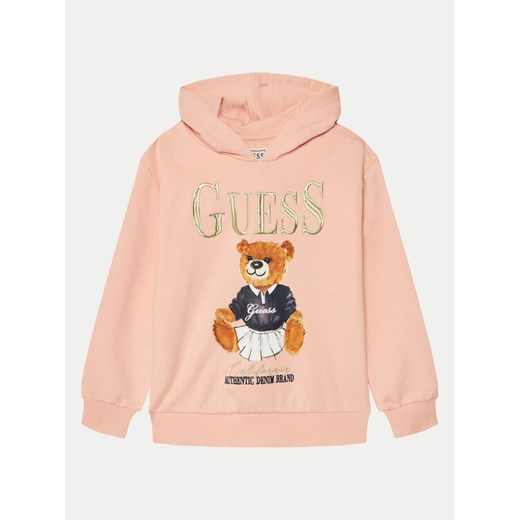 Guess Bluza J5RQ04 KAD74 Koralowy Regular Fit ze sklepu MODIVO w kategorii Bluzy dziewczęce - zdjęcie 182744379