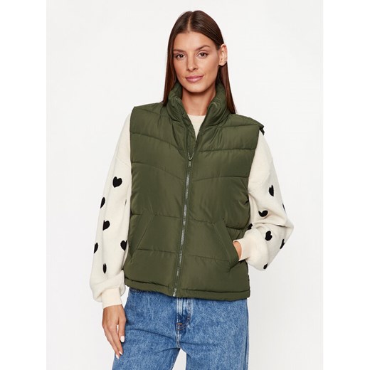 Noisy May Bezrękawnik Dalcon 27027287 Khaki Regular Fit ze sklepu MODIVO w kategorii Kamizelki damskie - zdjęcie 182744435