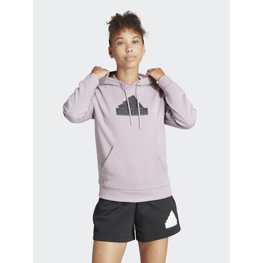 adidas Bluza Future Icons Badge of Sport IS3641 Fioletowy Regular Fit ze sklepu MODIVO w kategorii Bluzy damskie - zdjęcie 182744468