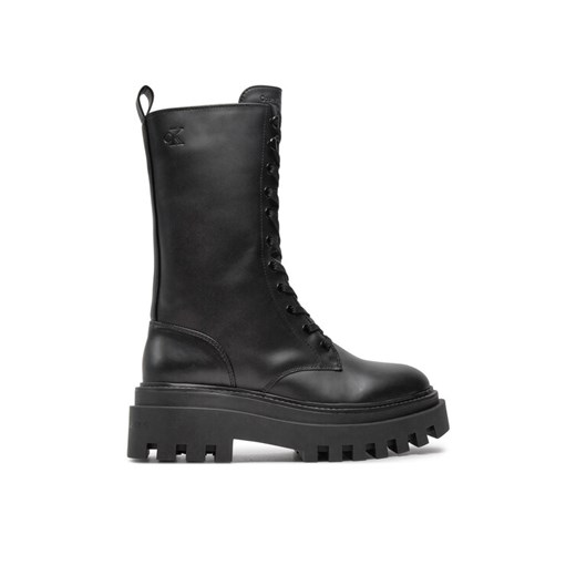 Calvin Klein Trapery YW0YW01544 Czarny ze sklepu MODIVO w kategorii Workery damskie - zdjęcie 182744529