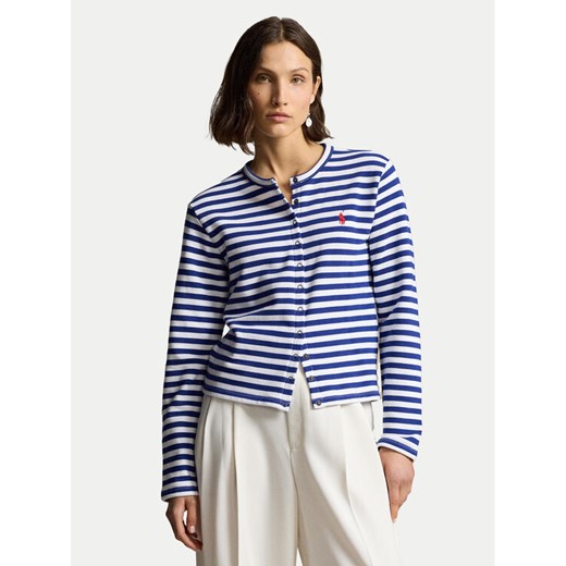 Polo Ralph Lauren Kardigan 211942806001 Niebieski Slim Fit ze sklepu MODIVO w kategorii Swetry damskie - zdjęcie 182744585