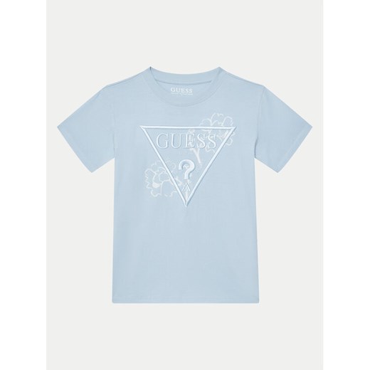 Guess T-Shirt L5GI09 K8HM4 Błękitny Regular Fit ze sklepu MODIVO w kategorii T-shirty chłopięce - zdjęcie 182744629