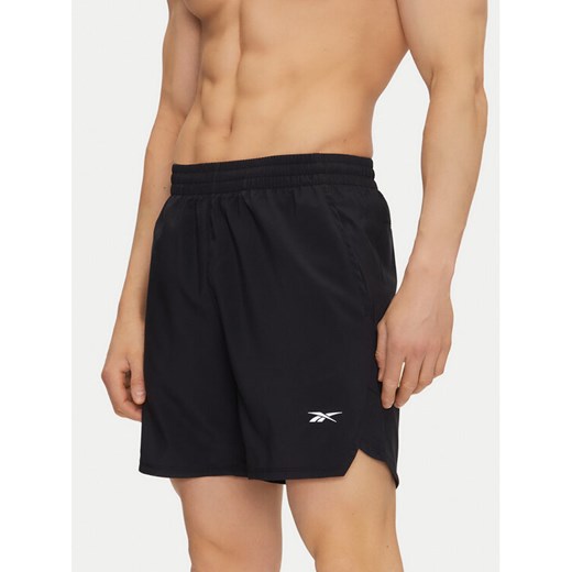 Reebok Szorty sportowe 112634 Czarny Regular Fit ze sklepu MODIVO w kategorii Spodenki męskie - zdjęcie 182744635