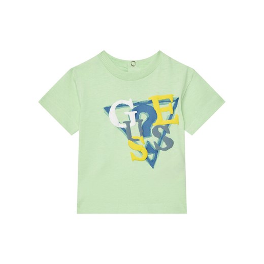 Guess T-Shirt I5GI01 K8HM4 Zielony Regular Fit ze sklepu MODIVO w kategorii Koszulki niemowlęce - zdjęcie 182744708