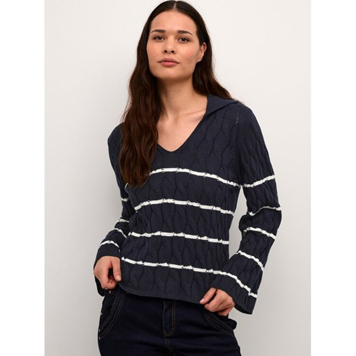 Cream Sweter Crpano Knit 10611644 Granatowy Regular Fit ze sklepu MODIVO w kategorii Swetry damskie - zdjęcie 182744725