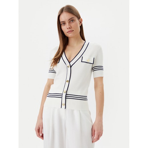 LOLA CASADEMUNT Kardigan LS2511007 Biały Regular Fit ze sklepu MODIVO w kategorii Swetry damskie - zdjęcie 182744738