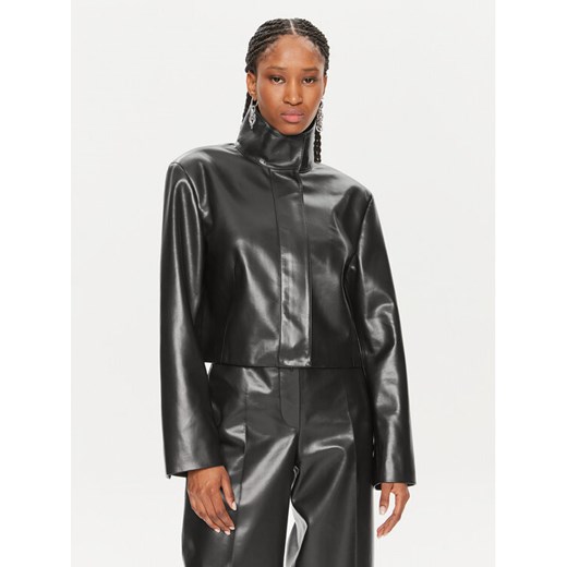 Calvin Klein Kurtka skórzana K20K207975 Czarny Regular Fit ze sklepu MODIVO w kategorii Kurtki damskie - zdjęcie 182744779