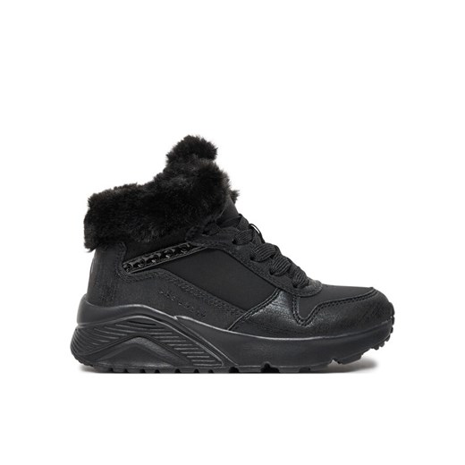 Skechers Botki Uno Lite - Comfurt Collar 310396L/BBK Czarny ze sklepu MODIVO w kategorii Buty zimowe dziecięce - zdjęcie 182744818