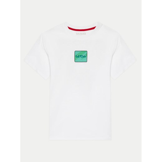 Guess T-Shirt L4YI16 K8HM4 Biały Regular Fit ze sklepu MODIVO w kategorii T-shirty chłopięce - zdjęcie 182744825