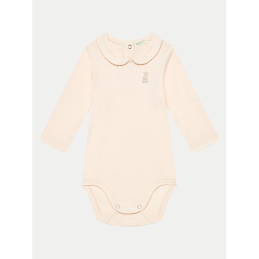United Colors Of Benetton Body dziecięce 3I9WAB00G Różowy ze sklepu MODIVO w kategorii Body niemowlęce - zdjęcie 182744855