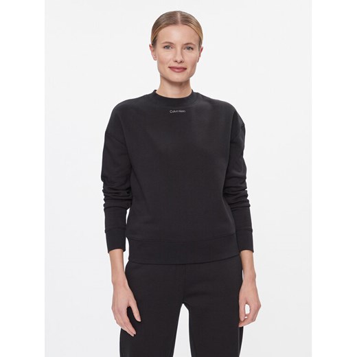 Calvin Klein Bluza Metallic Micro Logo Sweatshirt K20K206961 Czarny Regular Fit ze sklepu MODIVO w kategorii Bluzy damskie - zdjęcie 182744905