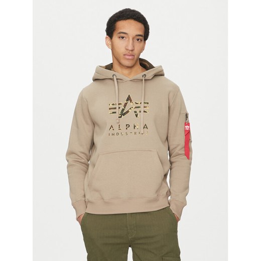 Alpha Industries Bluza Camo Tpu 146337 Beżowy Regular Fit ze sklepu MODIVO w kategorii Bluzy męskie - zdjęcie 182744916