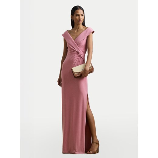 LAUREN RALPH LAUREN Sukienka wieczorowa 253863940023 Różowy Slim Fit ze sklepu MODIVO w kategorii Sukienki - zdjęcie 182744929