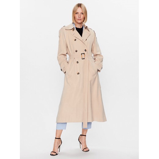 Bruuns Bazaar Trencz Adelen BBW3284 Beżowy Regular Fit ze sklepu MODIVO w kategorii Płaszcze damskie - zdjęcie 182744935