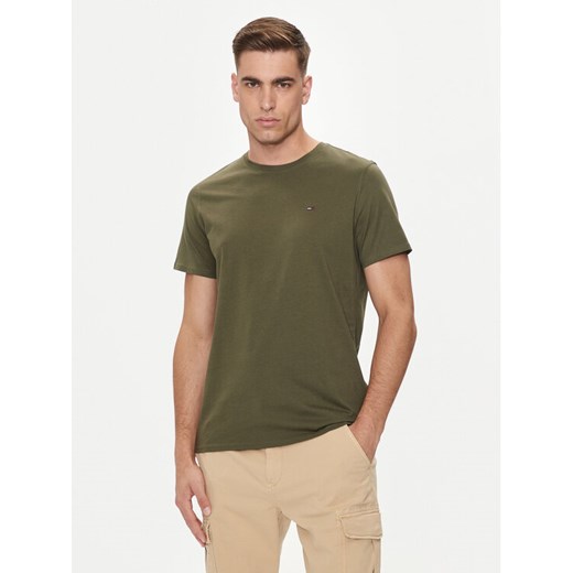 Tommy Jeans T-Shirt DM0DM04411 Zielony Slim Fit ze sklepu MODIVO w kategorii T-shirty męskie - zdjęcie 182745037