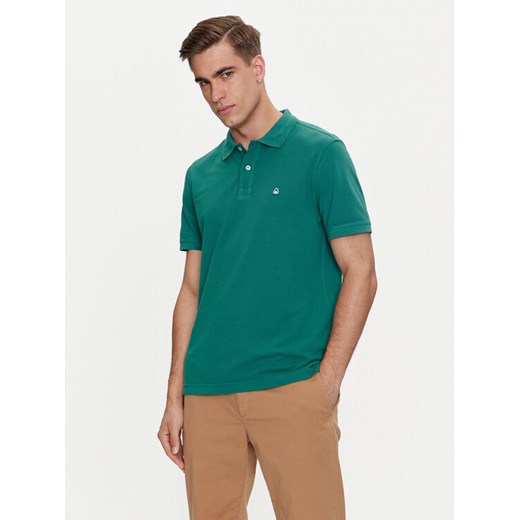 United Colors Of Benetton Polo 3089J3179 Zielony Regular Fit ze sklepu MODIVO w kategorii T-shirty męskie - zdjęcie 182745157
