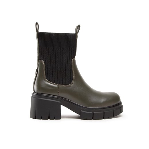 DeeZee Botki ZAL90101-1 Khaki ze sklepu MODIVO w kategorii Botki - zdjęcie 182745209