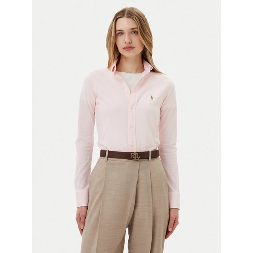 Polo Ralph Lauren Koszula 211924258018 Różowy Slim Fit ze sklepu MODIVO w kategorii Koszule damskie - zdjęcie 182745268