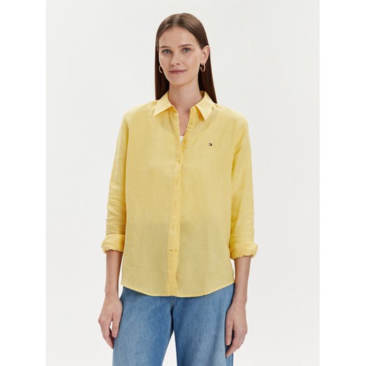 Tommy Hilfiger Koszula WW0WW42037 Żółty Relaxed Fit ze sklepu MODIVO w kategorii Koszule damskie - zdjęcie 182745295