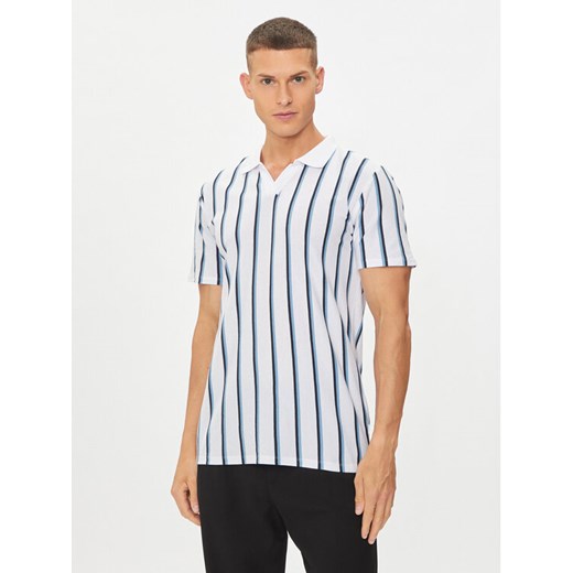 Lindbergh Polo 30-404259 Biały Slim Fit ze sklepu MODIVO w kategorii T-shirty męskie - zdjęcie 182745296