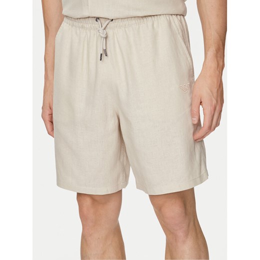 Emporio Armani Underwear Szorty materiałowe 211864 4R467 00040 Beżowy Regular Fit ze sklepu MODIVO w kategorii Spodenki męskie - zdjęcie 182745325