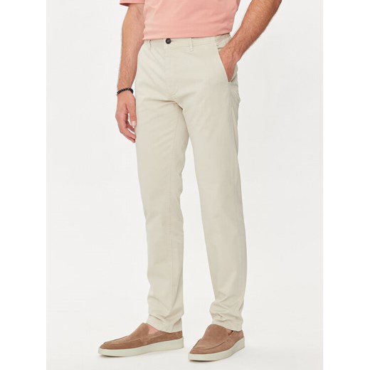 Boss Chinosy Chino_Slim 50510933 Beżowy Slim Fit ze sklepu MODIVO w kategorii Spodnie męskie - zdjęcie 182745378