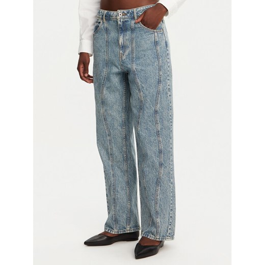 HUGO Jeansy Leni 50531726 Niebieski Loose Fit ze sklepu MODIVO w kategorii Jeansy damskie - zdjęcie 182745446