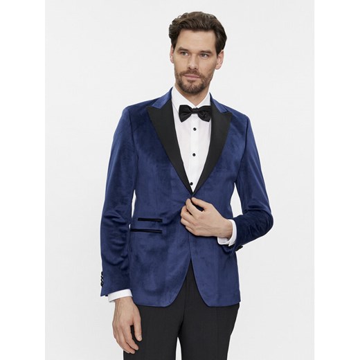 KARL LAGERFELD Marynarka 155270 541009 Granatowy Slim Fit ze sklepu MODIVO w kategorii Marynarki męskie - zdjęcie 182745537