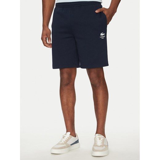 Lacoste Szorty sportowe Unisex GH0990 Granatowy Regular Fit ze sklepu MODIVO w kategorii Spodenki męskie - zdjęcie 182745547