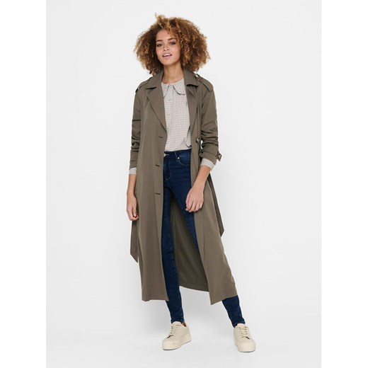 ONLY Trencz 15217799 Brązowy Relaxed Fit ze sklepu MODIVO w kategorii Płaszcze damskie - zdjęcie 182745616