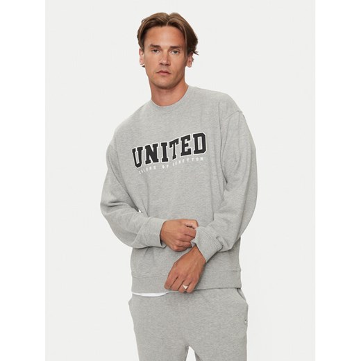 United Colors Of Benetton Bluza 342ZU1094 Szary Regular Fit ze sklepu MODIVO w kategorii Bluzy męskie - zdjęcie 182745617