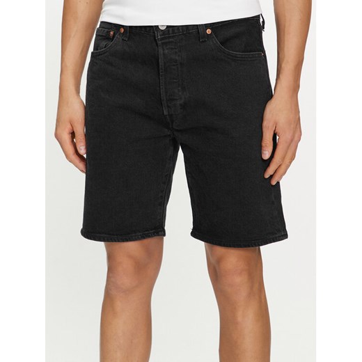 Levi's® Szorty jeansowe 501® Hemmed 36512-0224 Czarny Regular Fit ze sklepu MODIVO w kategorii Spodenki męskie - zdjęcie 182745629