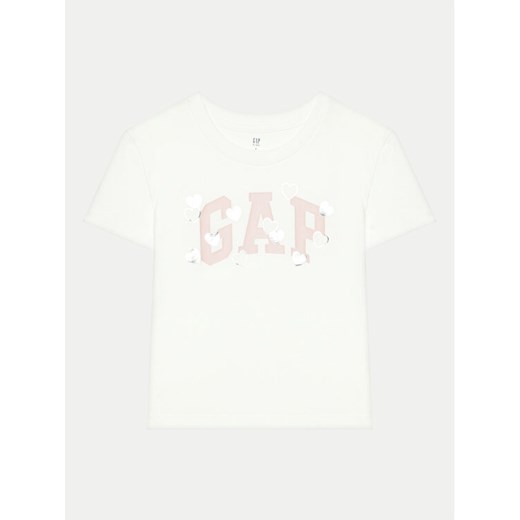 Gap T-Shirt 628713-01 Biały Relaxed Fit ze sklepu MODIVO w kategorii T-shirty chłopięce - zdjęcie 182745659
