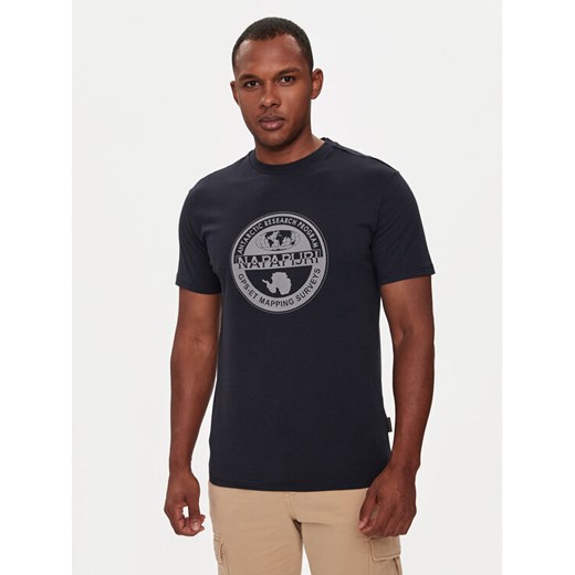 Napapijri T-Shirt S-Bollo NP0A4I3C Granatowy Regular Fit ze sklepu MODIVO w kategorii T-shirty męskie - zdjęcie 182745688