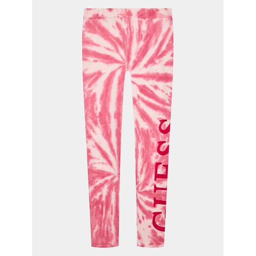 Guess Legginsy J3YB02 J1313 Różowy Slim Fit ze sklepu MODIVO w kategorii Spodnie dziewczęce - zdjęcie 182745758