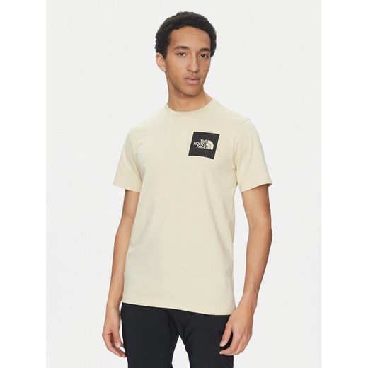 The North Face T-Shirt Fine NF0A8A6M Beżowy Regular Fit ze sklepu MODIVO w kategorii T-shirty męskie - zdjęcie 182745775